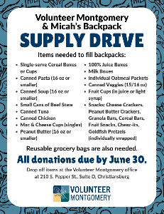 June Supply Drive Flyer June Supply Drive Flyer